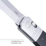 CRKT Redemption Everyday Carry Folding Knife: Spear Point with CPM MagnaCut Steel Blade, G10 Handle and Stainless Steel Bolster, Ambidextrous Crossbar Lock, K560KXP