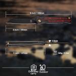 KATSU Camping Pocket Folding Japanese Knife, CPM S35VN Blade, Black Stonewashed Titanium Handle With Mars Valley Fat Carbon Fiber Inlay