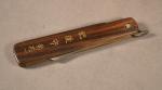 JAPANESE SIGNED HIGONOKAMI FOLDING KNIFE w BLACK WALNUT HANDLE