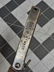 Vintage Japanese Higonokami Folding Pocket Knife BEST X MADE Courage Patinad 