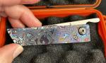 HIGONOKAMI FRICTION FOLDING JAPANESE KNIFE Custom Jason Reihing TANTO Timascus