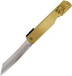 Higonokami Warikomi Sheep Brass Folding Blue Paper Steel Pocket Knife ZOD09