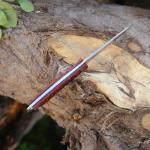 Hunting Knife Damascus Steel EDC Fixed Blade Bushcraft Knife, Full Tang Scout Carry Knife with Leather Sheath, Ideal for Skinning Outdoor Camping, Hunting, Hiking, Survival Knives (Damascus Knife)