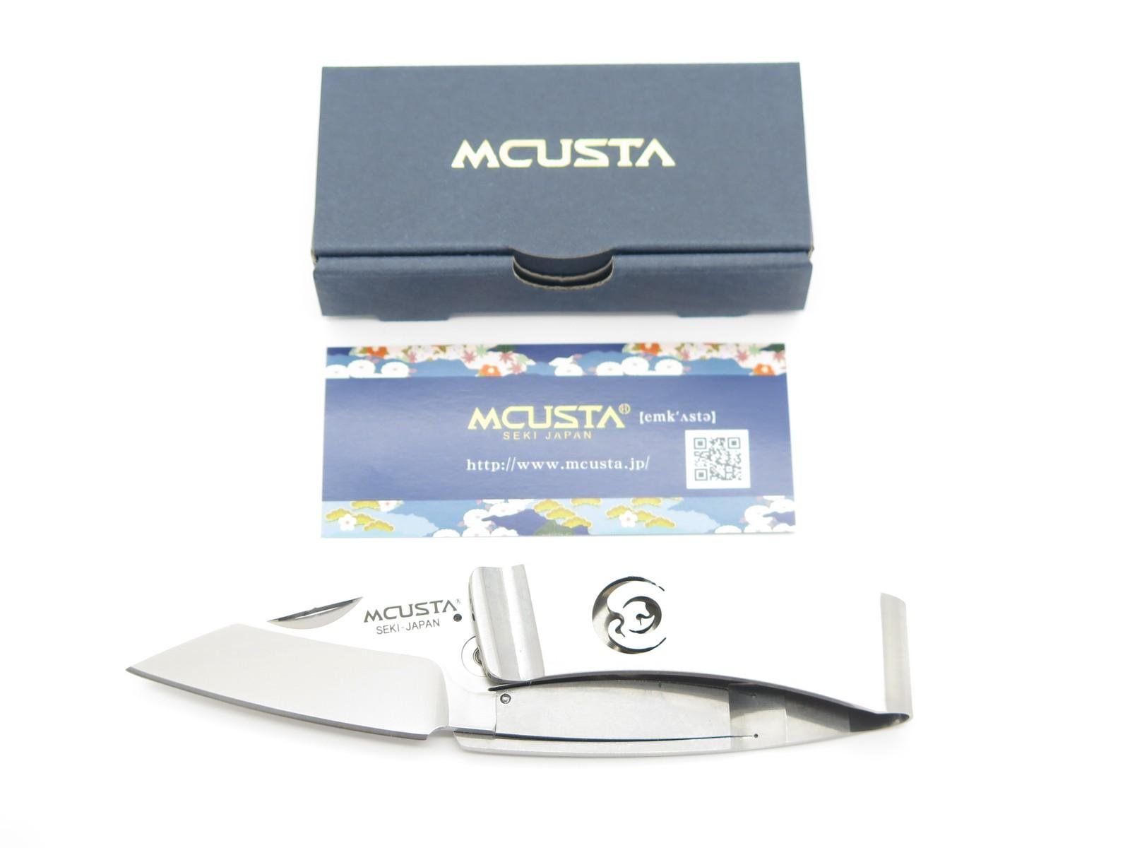 Mcusta Seki Japan Kamon MC-83 Tsuru Crest AUS-8 Folding Money Clip Pocket Knife