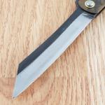 Higonokami No 2 Folding Knife 3" Blue Paper Steel Blade Black/Brown Iron Handle