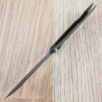 Higonokami No 2 Folding Knife 3" Blue Paper Steel Blade Black/Brown Iron Handle