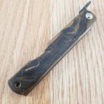 Higonokami No 2 Folding Knife 3" Blue Paper Steel Blade Black/Brown Iron Handle