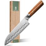 Dragon Creek Damascus Santoku Knife Sharp Japanese Chef Knife Professional Kitchen Gyuto Cleaver for Meat Vegetable Cutting Birthday Gift for Mom or Dad 7" Stainless Steel