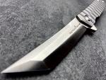 Titanium Pocket Folding Knife for EDC, Solid Tc4 Titanium Handle, CPM D2 Steel Tanto Blade, Includes Sheath (Saint ST)