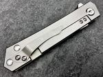 Titanium Pocket Folding Knife for EDC, Solid Tc4 Titanium Handle, CPM D2 Steel Tanto Blade, Includes Sheath (Saint ST)