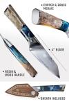 Dalstrong Paring Knife - 4 inch - Valhalla Series - 9CR18MOV HC Steel - Celestial Resin & Wood Handle - Professional Kitchen Knife Gift - Razor Sharp - w/Leather Sheath