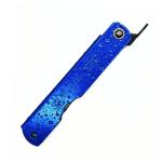 Higonokami Folding Knife, "Mizushibuki" Water splash 100mm, Blue - US Seller