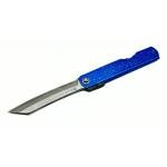 Higonokami Folding Knife, "Mizushibuki" Water splash 100mm, Blue - US Seller