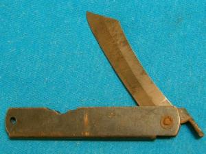 VINTAGE JAPANESE HIGONOKAMI PENNY CLASP KNIFE KNIVES RAZOR UTILITY SURVIVAL TOOL