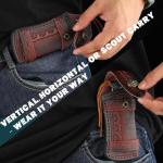 DRACHENADER Damascus Pocket Knife for Men, with Leather Sheath/Clip, 67-Layer Damascus Steel Pocket Knife Handmade Quick Release- Vg10 Steel Core Ebony Handle, Ideal Gift, Black