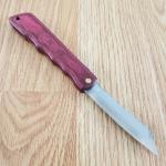 Higonokami Woody Folder Folding Knife 3" VG-10 Steel Blade Grooved Wood Handle