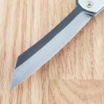 Higonokami No 10 Folding Knife 3" Blue Paper Steel Blade Gray Matte Iron Handle