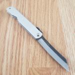 Higonokami No 10 Folding Knife 3" Blue Paper Steel Blade Gray Matte Iron Handle