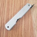 Higonokami No 10 Folding Knife 3" Blue Paper Steel Blade Gray Matte Iron Handle