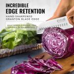 Cutluxe Santoku Knife – 7" Chopping Knife, Vegetable Knife – Forged High Carbon German Steel – Sheath Included – Full Tang & Razor Sharp – Ergonomic Handle Design – Artisan Series