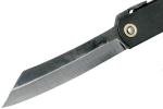 Higonokami Folding Knife 3" Blue Paper Steel Blade Black Matte Iron Handle OCBB