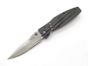 Mcusta Seki Japan Nobunaga MC-181D Micarta and VG-10 Damascus Folder Folding Knife