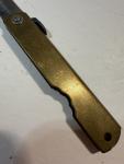 Japanese Higonokami Style Brass Folding Knife Kanji Marked