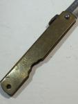 Japanese Higonokami Style Brass Folding Knife Kanji Marked