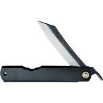 Higonokami No 4 Black Pocket Knife 2.63" SK5 Carbon Steel Blade Stainless Handle