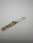 Higonokami Sadakoma Tanto Folding Knife Japan Brass Handle Used
