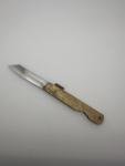 Higonokami Sadakoma Tanto Folding Knife Japan Brass Handle Used