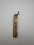 Higonokami Sadakoma Tanto Folding Knife Japan Brass Handle Used