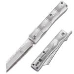 KATSU Handmade Bamboo Damascus Steel Folding Knife