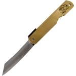 Higonokami Warikomi Folding Knife Paper Steel Blade Brass Handle - BL176