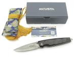 Mcusta Seki Japan Tsuchi MC-79DP Black Wood VG-10 Damascus Folding Pocket Knife