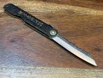 Higonokami VG10 Folding Knife Large Brass Handle (Leather)