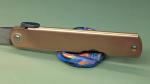 HIGONOKAMI Official Friction Folder Brass Knife w/ Blue Paper Steel Blade 100mm