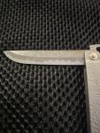 Tomita San Higo Naifu Ran Ba Hand Forged Hammertone White#2 Higonokami 