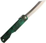 Higonokami Blue Paper Steel Jade Folding Knife Japanese