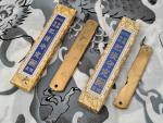 NOS Vtg Japanese Higonokami Brass Handle Aogami Folding Pocket Knife L/XL Set