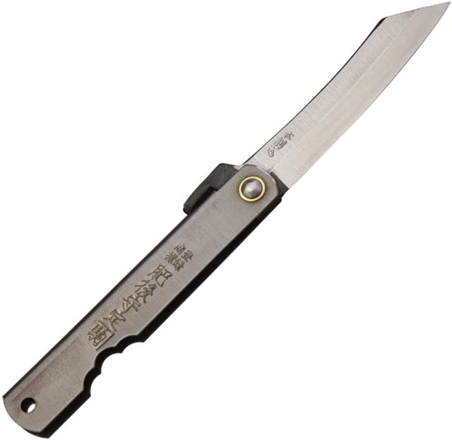 Black Higonokami Triple Layered SK Folder Folding Knife