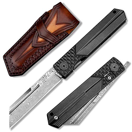 Japanese Higonokami Folding Pocket Knife - Titanium Handle