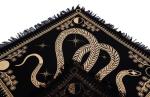 Golden Snake Tarot Table Cloth - 18x18 Inches
