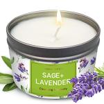 Tarot Energy Cleansing Sage Candle 6oz (Sage + Lavender)
