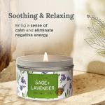 Tarot Energy Cleansing Sage Candle 6oz (Sage + Lavender)