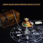 7 Chakra Crystal Set with Tarot Cloth and Sage