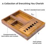 Moon Phase Tarot Card Holder Box & Crystal Tray