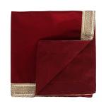 Red Velvet Tarot Altar Tablecloth with Golden Border
