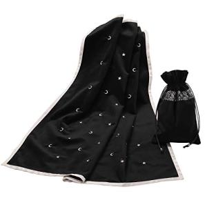 BLESSUME Tarot Card Table Cloth & Bag (Black)