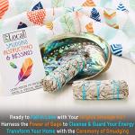 Smudging Kit with White Sage and Abalone Bowl